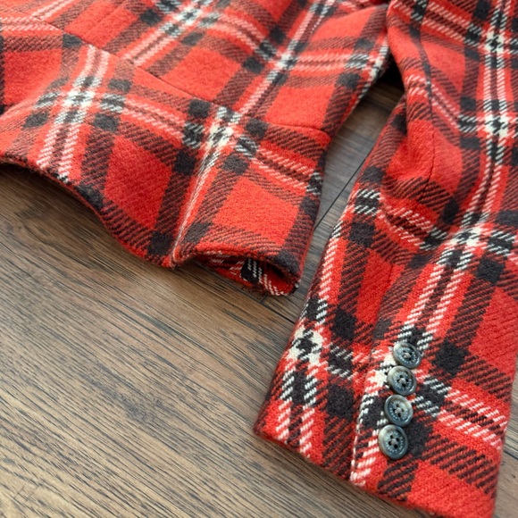Lauren Ralph Lauren Women’s Red Plaid Wool Blazer Size 6 EUC - Picture 8 of 8